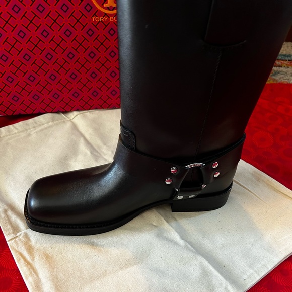 Tory Burch Moto Boot, Vachetta Leather. Size 9 - Picture 2 of 6